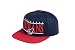 MLB Men's Cleveland Indians Nineties Snapback Cap (Navy/Red, Adjustable)