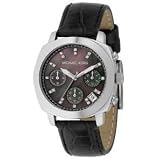 Michael Kors MK5095 Embossed Ladies Watch - Black Dial Stainless Steel Case Embossed Leather Band... 