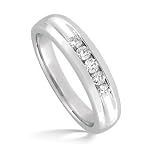 18k White Gold Diamond Wedding Band.