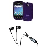 EMPIRE Purple Rubberized Hard Case Cover + Stereo Hands-Free 3.5mm Headset  ....