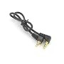 2' 3.5mm 1/8" Gold Right Angle Stereo Audio Cable