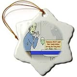 Rich Diesslins Funny General Cartoons - Halloween - Zombie Restaurant Warnings - Ornaments
