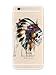 iPhone 6 Case, DECO FAIRY Protective Case Bumper[Scratch-Resistant] [Perfect Fit] Ultra Slim Translucent Silicone Clear Case Gel Cover for Apple iPhone 6 (Native Indian Skull)