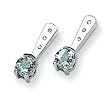 Diamond & Blue Topaz Sterling Silver Earrings