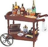 Dollhouse Miniature Cocktail & Cigar Serving Cart By Reutter Porzellan