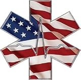 Star of Life Decal with American Flag 6
