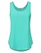 DRESSIS Women's Sleeveless Scoop Neck Chiffon Hi Low Tank Top S-3XL (23 Colors)