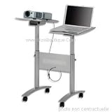 Produkt-Bild: NOBO Multimediawagen Projektionswagen 82x(81-120)x43cm titan