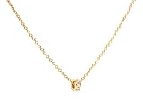 18k Yellow Gold Mini Diamond Wheel Necklace Pendant Ct.tw 0.10