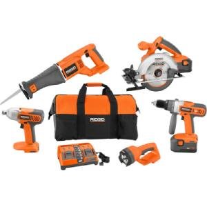 Ridgid R963 18-Volt X3 5-Piece Kit