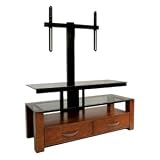 Bell'O Triple Play TPC-361 A/V Equipment Stand. UNIV FLAT PANEL TV STAND RICH CARAMEL WOOD CUST PAYS FRT THFURN. 125 lb Load Capacity - 3 x Shelf(ves) - 64.5' Height x 47.5' Width x 22' Depth - Wood, Glass, Metal - Caramel, Black