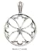 Sterling Silver Round Open Cross Charm