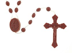 Brown Rosary - 17'' in Length