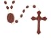 Brown Rosary - 17'' in Length