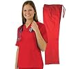 Womens Scrub Set (Assorted Colors, XS-3X) Medical Scrub Top and Pant