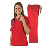 Women's Scrub Set (Assorted Colors, XS-3X) Medical Scrub Top and Pant