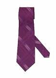 Sean John - Sean John Deep Purple Intricate Shaded Plaid Design Tie