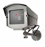 2 Outdoor Fake Security Cameras w/ LED Lights