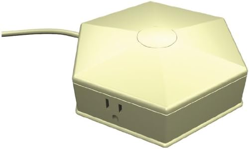 Garden Power 72149 Patio Table 3-Outlet Power Port with 12 Foot Cord, Beige