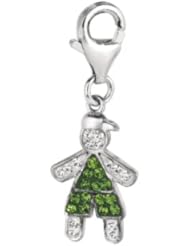 925 Sterling Silver August Birthstone Boy Charm, For Chamilia, Pandora, Biagi, Personality, Reflections And More Charm Bracelets