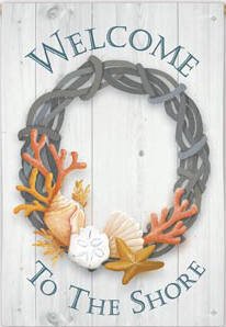Welcome to the Shore Summer Nautical Decorative Standard House Flag