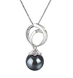 Aasta Black 8-9mm AAA Japanese Akoya 14 Karat Gold Pearl Pendant
