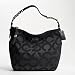 Authentic Coach Tribeca Op Art Sateen Hobo Handbag 14127 Black