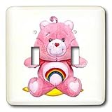 Care Bears - Pink Care Bear, Carebears - Light Switch Covers - double toggle switch