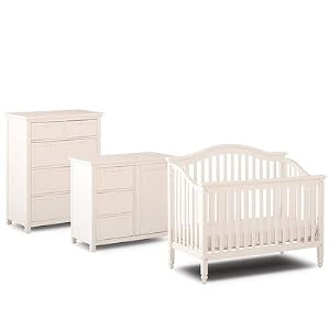 700 Series Two Piece Crib Set in White