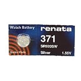 Renata Silver Oxide 1.55 Volt Watch Battery 371 Replaces SR920SW