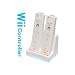 Wiiリモコン専用　ブルーライトWスタンド充電器 ＆ Wiiリモコン用　2,800mAh　バッテリー×２個 ホワイト