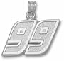 LogoArt Carl Edwards Sterling Silver Large Number Pendant - CARL EDWARDS One Size