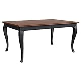 Color Cuisine Two-Tone Rectangular Cabriole Leaf Compartment 7 pc Dining Se ....