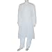 White Cotton Kurta Pajama Embroidered Clothes Chest :42 (chgkp112)