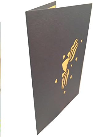 Qubie® 3D POP UP Customized Greeting Words Creative Wedding Invitation Paper Card (My Heart)