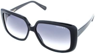 Velvet Eyewear Joni Black Frame / Grey Fade Lens Square Sunglasses
