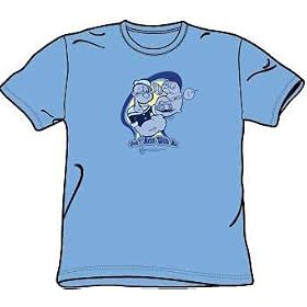 Popeye DON'T MESS WITH ME Classic Cartoon Blue T-shirt