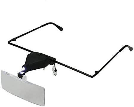 MuchBuy Eyelash Extension LED Light Magnifying Spec Glasses Hands Free Magnifier