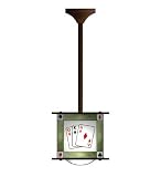 10Sq Texas Hold 'Em Mini Pendant Ceiling Fixture