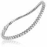 Forzieri 18K White Gold Four-Prong Diamond Tennis Bracelet