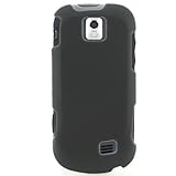 Crystal Hard BLACK RUBBERIZZED Faceplate Cover Case Shield for SAMSUNG M910 ....