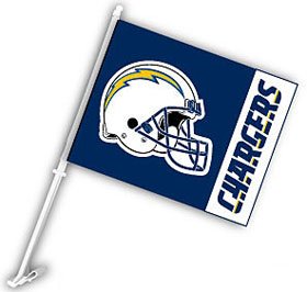 San Diego Chargers Car Flag Vibrant Colors & Features the Team Logo Made with Sturdy Nylon