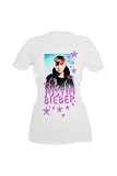 Justin Bieber White with Hot Pink Stars Girls T-shirt Juniors Plus Size: 3X