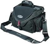 Vanguard Oregon 23 Digital Camera Shoulder Bag Black with Red Trim,Patented anti-shock feet and bottom,Washable and removable handles