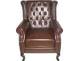 Premier Housewares Chesterfield Wing Chair Antique Leather, 107 x 75 x 83 cm