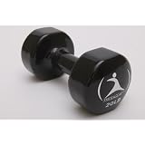 Vinyl Dumbbell, 20 LB, Black, Single
