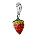 SilberDream Charm red strawberry with enamel 925
