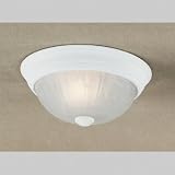 Alabaster MelonSmall Flush Mount AL182W By Quoizel