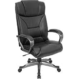 Leather Office Chair - High Back Executive Chair - BT-9177-BK-GG