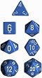 Chessex Dice: Polyhedral 7-Die Opaque Dice Set - Light Blue with White